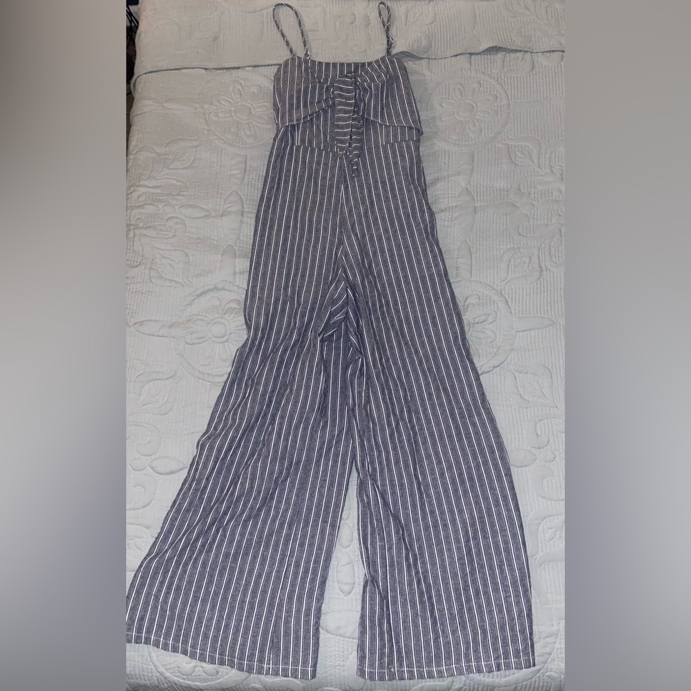 Blue and White Jumpsuit